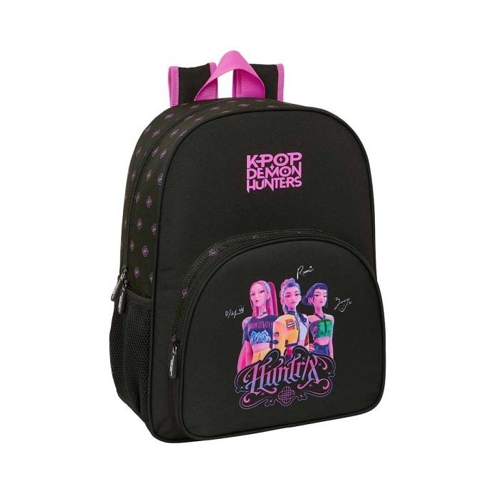 Safta K-Pop Demon Hunters Mochila - Adaptable a Carro - Bolsillo Frontal - Portabotellas - Cremallera con Doble Tirador - Asa de
