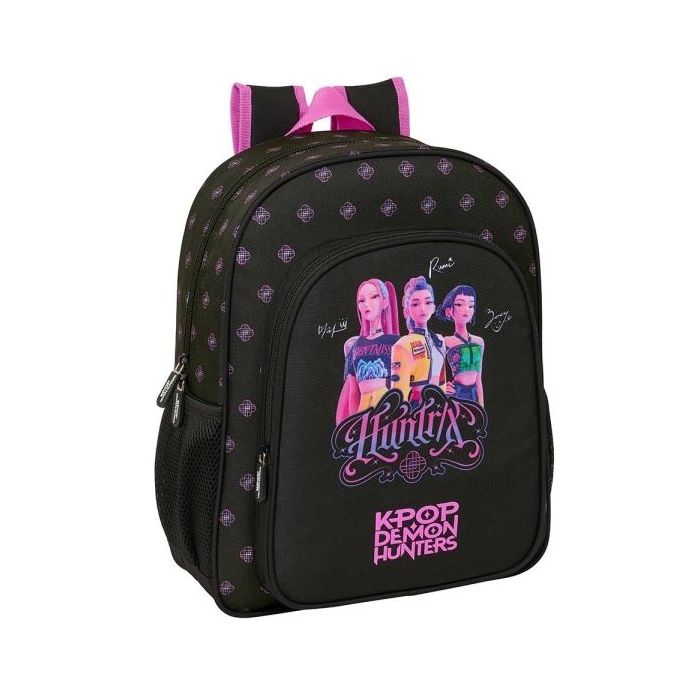 Safta K-Pop Demon Hunters Mochila - 15L - Adaptable a Carro - Bolsillo Frontal - Portabotellas - Cremallera con Doble Tirador -