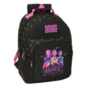 Safta K-Pop Demon Hunters Mochila - Adaptable a Carro - Bolsillo Frontal - Portabotellas - Cremallera con Doble Tirador - Asa de