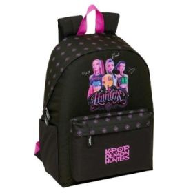 Safta K-Pop Demon Hunters Mochila para Portatiles hasta 14.1  - Portabotellas - Cremallera con Doble Tirador - Asa de Mano - Bol