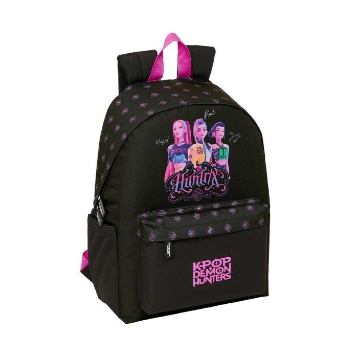 Safta K-Pop Demon Hunters Mochila para Portatiles hasta 14.1  - Portabotellas - Cremallera con Doble Tirador - Asa de Mano - Bol