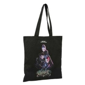Safta K-Pop Demon Hunters Warriors Tote Bag Bolsa de Tela - Asas de Mano - 38x42cm - Color Negro