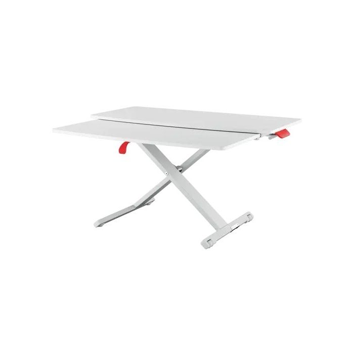 Leitz Ergo Cosy Convertidor de Escritorio con Bandeja Deslizante - Para Cambiar de sentado a de Pie - Ajuste de Altura Neumatico