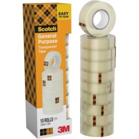 Scotch 508 Pack de 10 Cintas Adhesivas 15mm x 10m - Transparente
