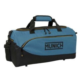 Safta Munich Bolsa de Deporte - Bandolera Ajustable - Bolsillos Laterales y Frontal - Fondo Semirigido Extraible - Cremallera co