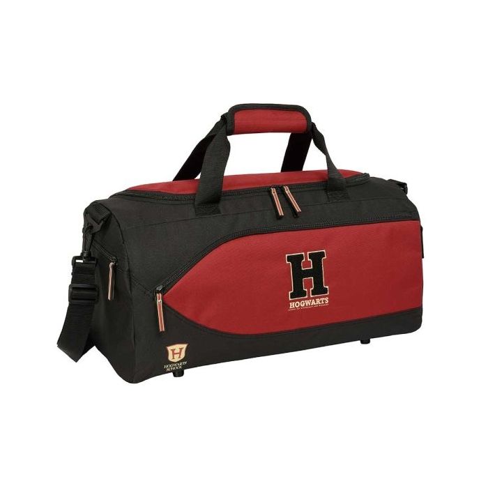 Safta Harry Potter Hogwarts Bolsa de Deporte - Bandolera Ajustable - Bolsillos Laterales y Frontal - Fondo Semirigido - Cremalle