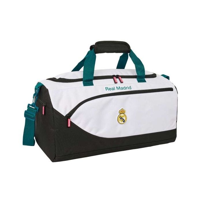 Safta Real Madrid Equipacion 26/27 Bolsa de Deporte - Bandolera Ajustable - Bolsillos Laterales y Frontal - Fondo Semirigido - C