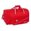 Safta Sevilla FC Bolsa de Deporte - Bandolera Ajustable - Bolsillo Frontal - Cremallera con Doble Tirador - Tacos en la Base - 4