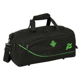 Safta Real Betis Balompie Bolsa de Deporte - Bandolera Ajustable - Bolsillos Laterales y Frontal - Fondo Semirigido - Cremallera