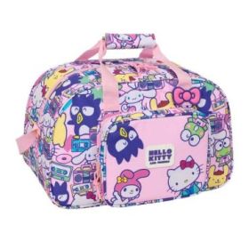 Safta Hello Kitty and Friends Bolsa de Deporte - Bandolera Ajustable - Bolsillo Frontal - Cremallera con Doble Tirador - Tacos e
