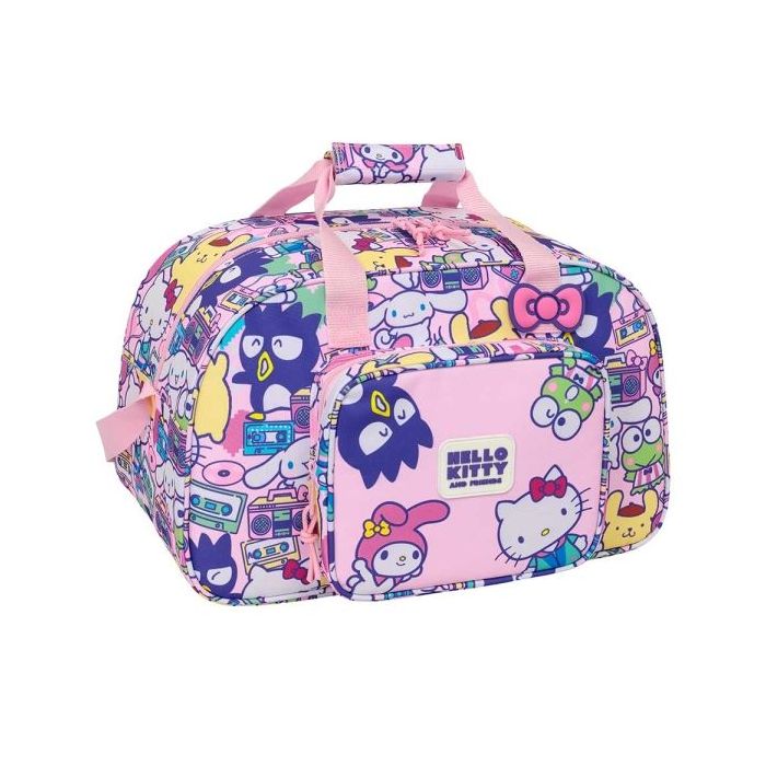 Safta Hello Kitty and Friends Bolsa de Deporte - Bandolera Ajustable - Bolsillo Frontal - Cremallera con Doble Tirador - Tacos e