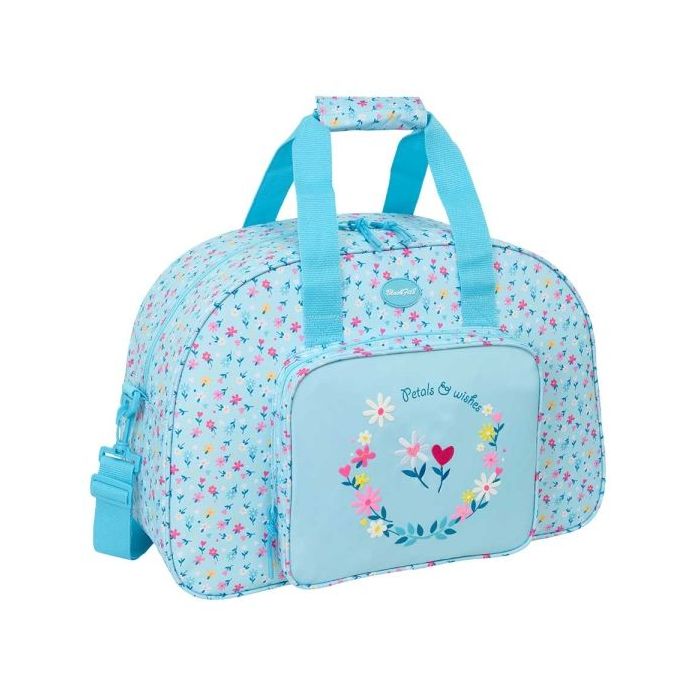 Safta Blackfit8 Petalos Bolsa de Deporte - Bandolera Ajustable - Bolsillo Frontal - Cremallera con Doble Tirador - Tacos en la B