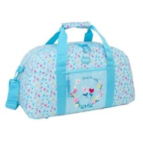 Safta Blackfit8 Petalos Bolsa de Deporte - Bandolera Ajustable - Bolsillo Frontal - Fondo Semirigido Extraible - Cremallera con