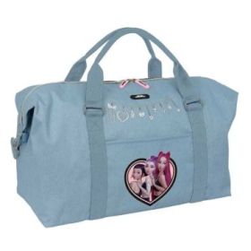 Safta K-Pop Demon Hunters Huntr/X Bolsa de Fin de Semana - Bandolera Ajustable - Bolsillo Frontal - Cremallera Bidireccional - A