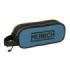 Safta Munich Portatodo - 2 Compartimentos con Cremallera - Asa Lateral - Capacidad 1L - 21x8x6cm - Color Negro y Azul