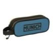Safta Munich Portatodo - 2 Compartimentos con Cremallera - Asa Lateral - Capacidad 1L - 21x8x6cm - Color Negro y Azul