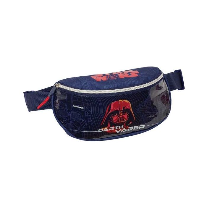 Safta Star Wars Bolsa de Cintura - Cremallera - Cintas Ajustables - Cierre de PVC - 23x14x9cm - Color Azul Marino