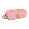 Safta Mr. Wonderful Comic Portatodo - 2 Compartimentos con Cremallera - Asa Lateral - Capacidad 1L - 21x8x6cm - Color Rosa