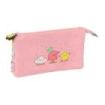 Safta Mr. Wonderful Comic Portatodo - 3 Compartimentos con Cremallera - Bolsillo Interior Central - 22x12x3cm - Color Rosa
