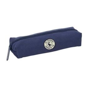 Safta el Ganso Jeans Portatodo Rectangular - Goma Elastica Trasera - Cremallera - 22x4x7cm - Color Azul Marino
