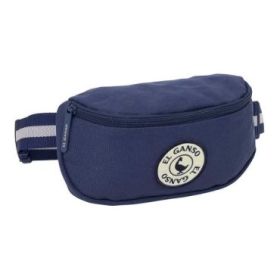Safta el Ganso Jeans Bolsa de Cintura - Cremallera - Cintas Ajustables - Cierre de PVC - 23x14x9cm - Color Azul Marino