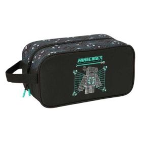 Safta Minecraft Screen Zapatillero Mediano - Capacidad 6L - Asa de Mano Lateral - 29x15x14cm - Color Negro