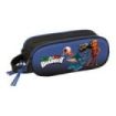 Safta Brainrot Portatodo 3D - 2 Compartimentos con Cremallera - Asa Lateral - Capacidad 1L - 21x8x6cm - Color Negro y Azul
