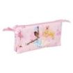 Safta Barbie Ballet Portatodo - 3 Compartimentos con Cremallera - Bolsillo Interior Central - 22x12x3cm - Color Rosa