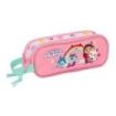 Safta Gabby's Dollhouse Portatodo - 2 Compartimentos con Cremallera - Asa Lateral - Capacidad 1L - 21x8x6cm - Color Rosa
