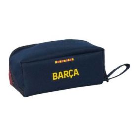 Safta F.C.Barcelona 1ª Equipacion 26/27 Portatodo Cuadrado - Cremallera Diagonal de Doble Tirador - Asa Lateral - 20x8x8cm - Col