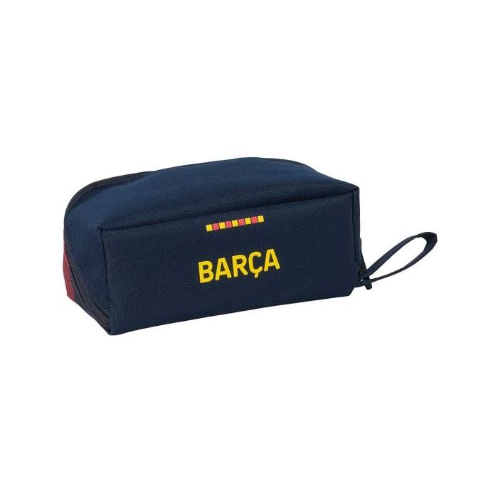Safta F.C.Barcelona 1ª Equipacion 26/27 Portatodo Cuadrado - Cremallera Diagonal de Doble Tirador - Asa Lateral - 20x8x8cm - Col