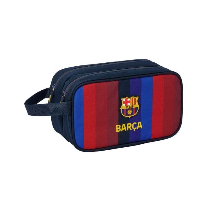 Safta F.C.Barcelona 1ª Equipacion 26/27 Neceser - 2 Compartimentos con Cremallera - Adaptable a Carro - Asa de Mano Lateral - 26