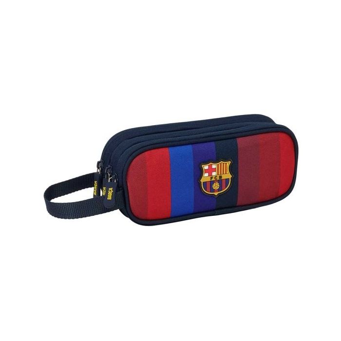Safta F.C.Barcelona 1ª Equipacion 26/27 Portatodo - 3 Compartimentos con Cremallera - Asa Lateral - 21x8.5x7cm - Color Azul Noch