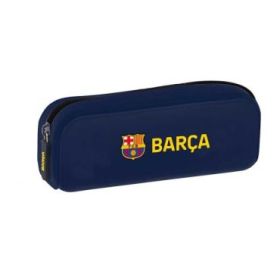 Safta F.C.Barcelona 1ª Equipacion 26/27 Portatodo Cuadrado - Silicona - Cremallera - 18.5x7.5x5.5cm - Color Azul Noche