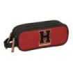 Safta Harry Potter Hogwarts Portatodo - 2 Compartimentos con Cremallera - Asa Lateral - Capacidad 1L - 21x8x6cm - Color Negro y