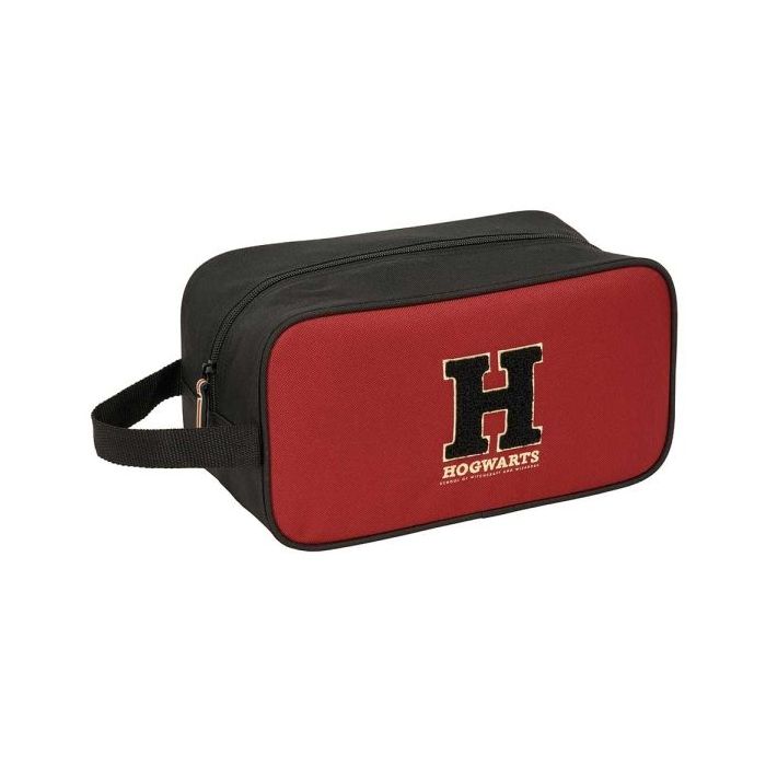 Safta Harry Potter Hogwarts Zapatillero Mediano - Capacidad 6L - Asa de Mano Lateral - 29x15x14cm - Color Negro y Rojo