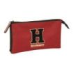 Safta Harry Potter Hogwarts Portatodo - 3 Compartimentos con Cremallera - Bolsillo Interior Central - 22x12x3cm - Color Negro y