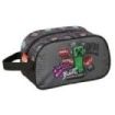 Safta Minecraft Graffiti Neceser - Adaptable a Carro - Asa de Mano Lateral - 26x15x12cm - Color Gris