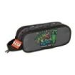 Safta Minecraft Graffiti Portatodo - 2 Compartimentos con Cremallera - Asa Lateral - Capacidad 1L - 21x8x6cm - Color Gris