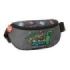 Safta Minecraft Graffiti Bolsa de Cintura - Cremallera - Cintas Ajustables - Cierre de PVC - 23x14x9cm - Color Gris