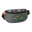 Safta Minecraft Graffiti Bolsa de Cintura - Cremallera - Cintas Ajustables - Cierre de PVC - 23x14x9cm - Color Gris