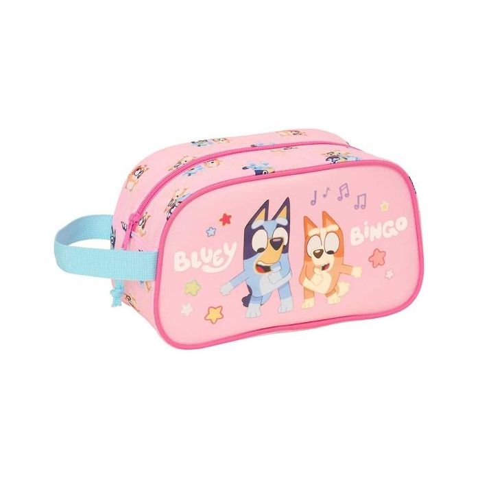 Safta Bluey Dance Neceser - Adaptable a Carro - Asa de Mano Lateral - 26x15x12cm - Color Rosa