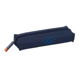 Safta Spagnolo Portatodo Rectangular - Goma Elastica Trasera - Cremallera - 22x4x7cm - Color Azul Noche