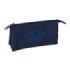 Safta Spagnolo Portatodo - 3 Compartimentos con Cremallera - Bolsillo Interior Central - 22x12x3cm - Color Azul Noche