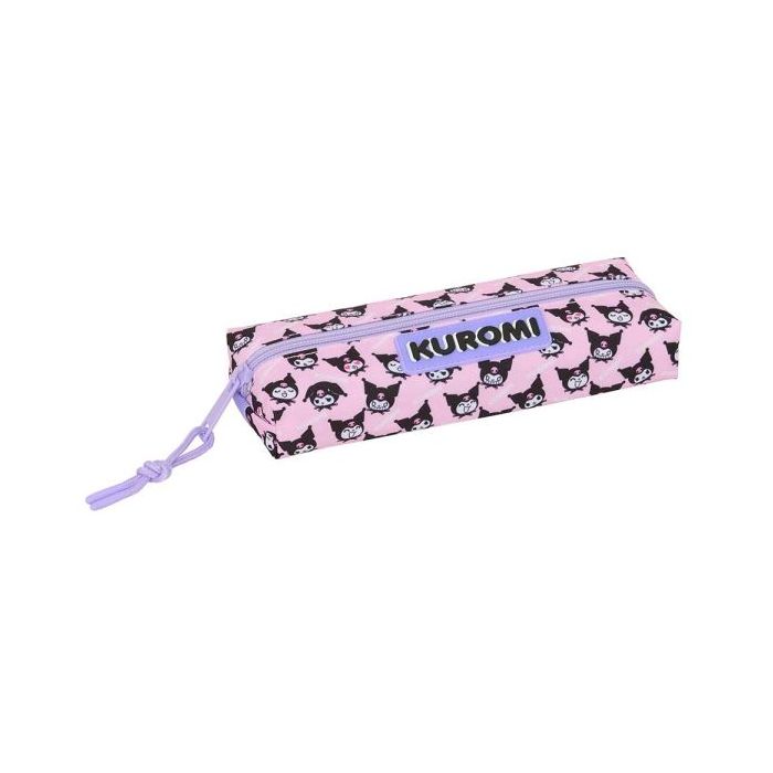 Safta Kuromi Portatodo Rectangular - Goma Elastica Trasera - Cremallera - 22x4x7cm - Color Rosa