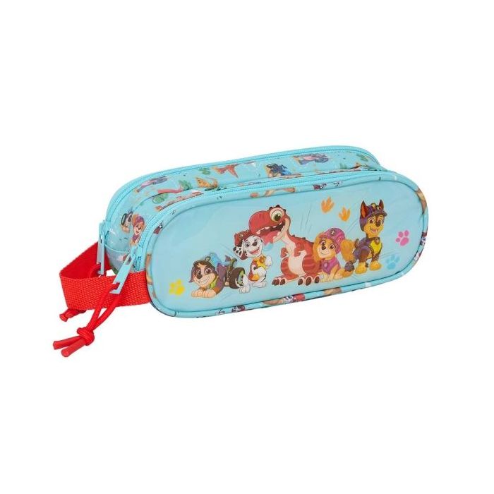 Safta Paw Patrol Dino Rescue Portatodo - 2 Compartimentos con Cremallera - Asa Lateral - Capacidad 1L - 21x8x6cm - Color Azul Pa