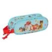 Safta Paw Patrol Dino Rescue Portatodo - 2 Compartimentos con Cremallera - Asa Lateral - Capacidad 1L - 21x8x6cm - Color Azul Pa