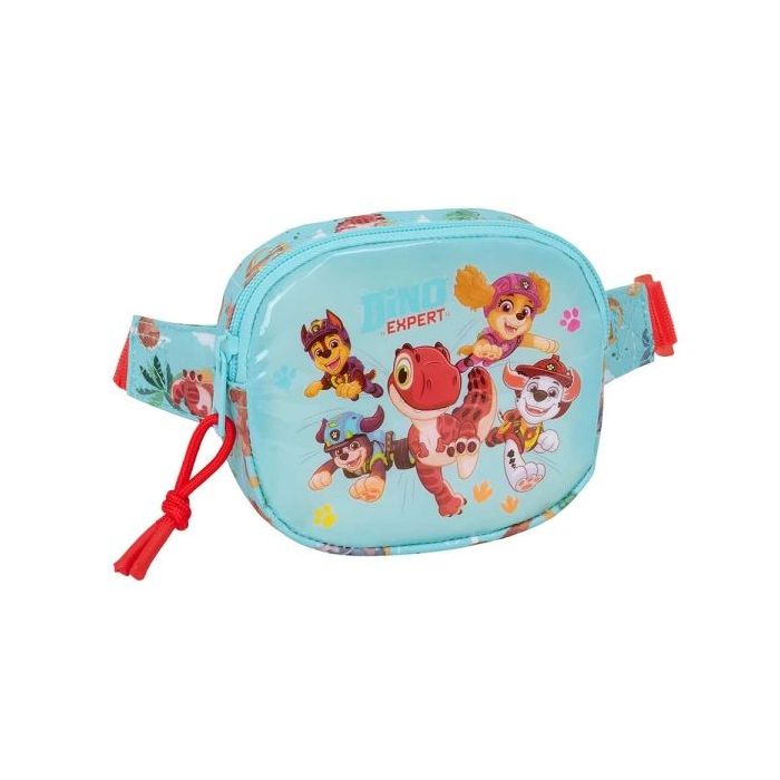 Safta Paw Patrol Dino Rescue Bolsa de Cintura Infantil - Cremallera - Cintas Ajustables - Cierre de PVC - 14x11x4cm - Color Azul
