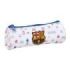 Safta F.C.Barcelona Preescolar Portatodo Redondo - Cremallera con Tirador - 20x7x7cm - Color Blanco