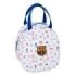 Safta F.C.Barcelona Bolsa Preescolar Isotermica - Asa de Mano - Cremallera - 19x22x14cm - Color Blanco
